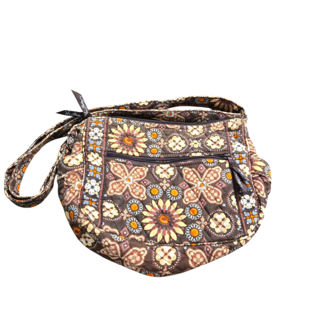 Vera Bradley Floral Crossbody Bag - Brown and Orange